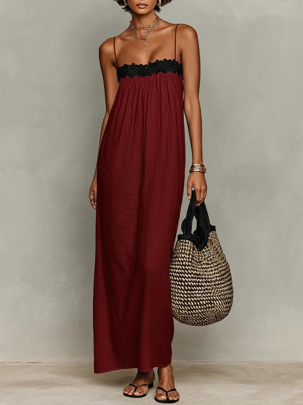 Lace Combo Cami Dress