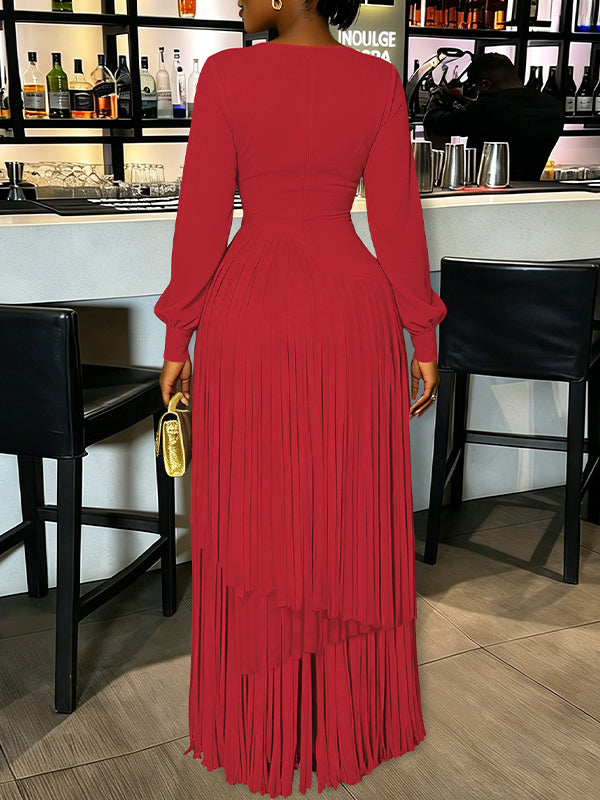 Solid Fringe Maxi Dress