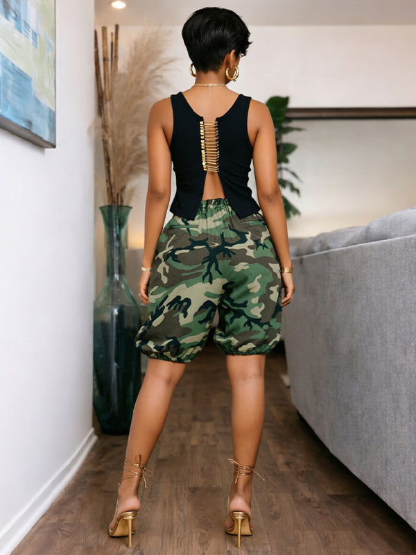 Camo Jogger Shorts