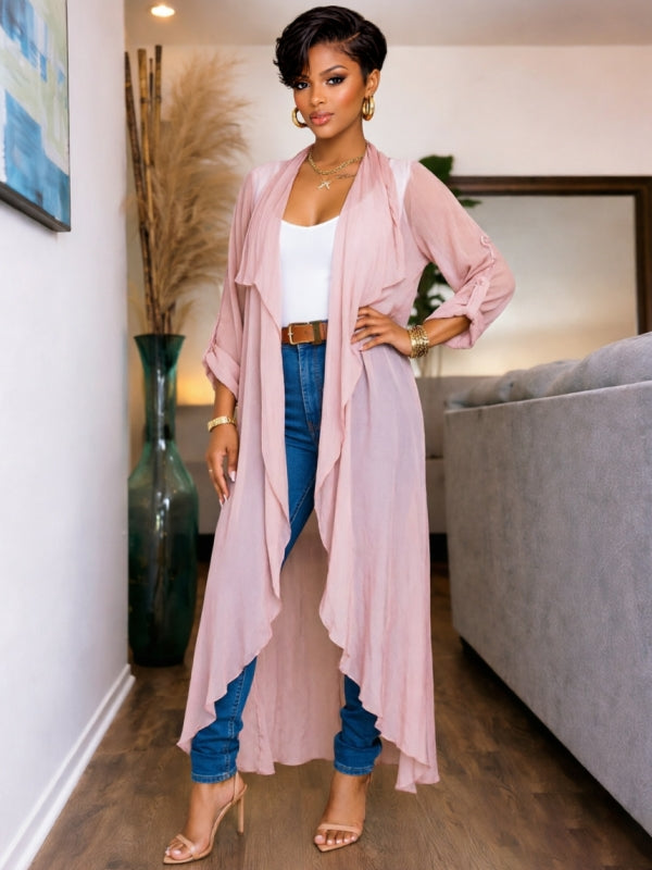 Chiffon Open-Front Duster