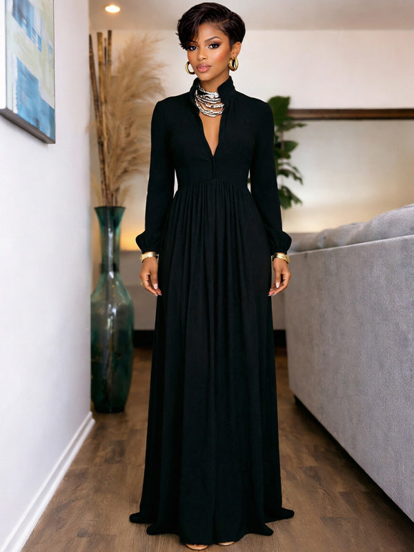 Solid Button-Front Shirt Dress