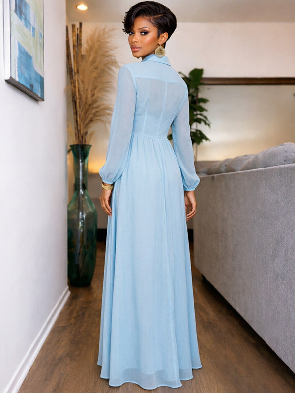 Solid Button-Front Shirt Dress