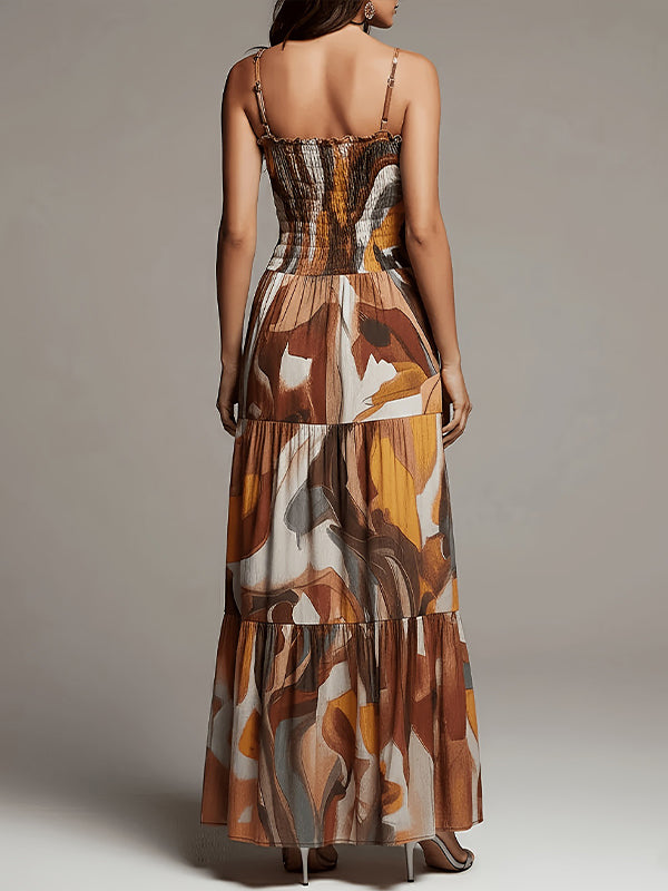 Printed Smocked Cami Dress