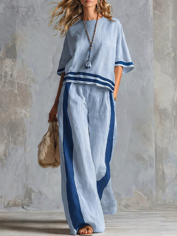 Stripe Tee & Pants Set