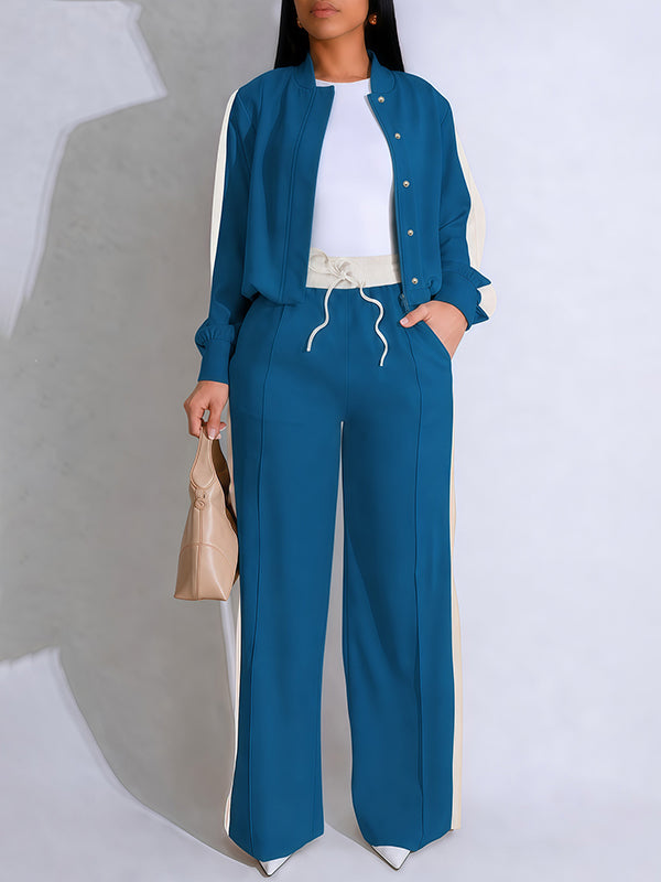 Side-Stripe Jacket & Pants Set