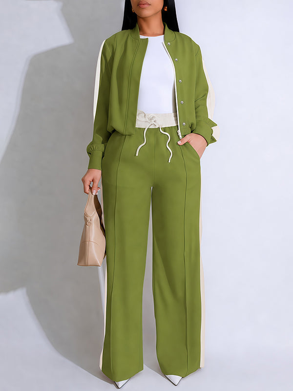 Side-Stripe Jacket & Pants Set