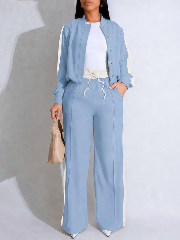 Side-Stripe Jacket & Pants Set