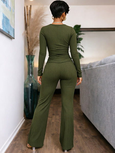 Ribbed Cutout Jumpsuit