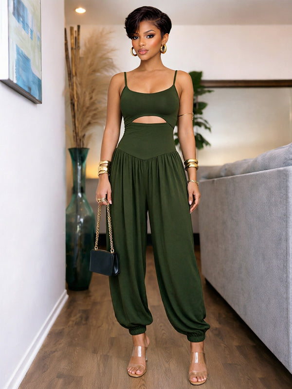 Solid Cutout Cami Jumpsuit