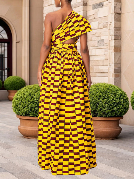 Printed Sleeveless Slit Maxi Dress