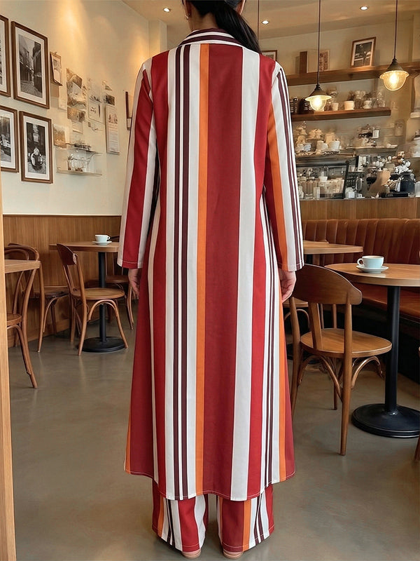 Stripe Tunic Shirt & Pants Set