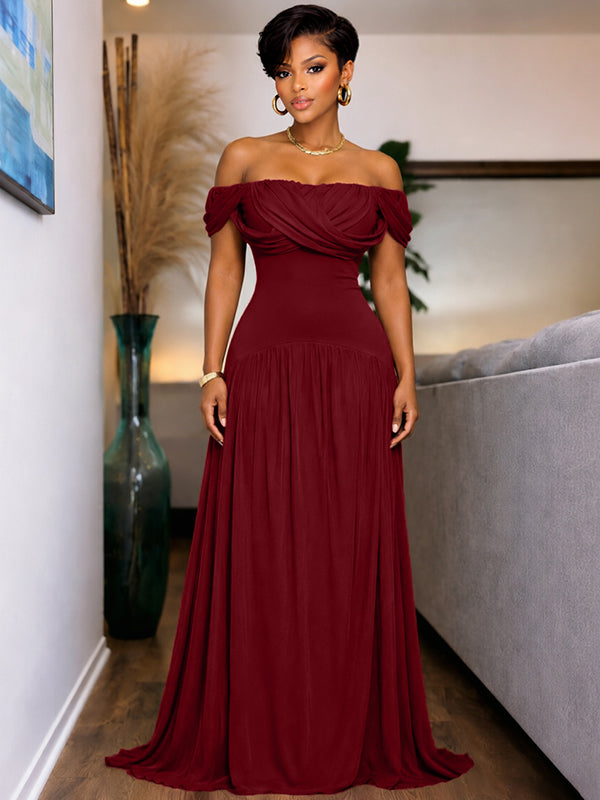 Off-Shoulder Maxi Dress