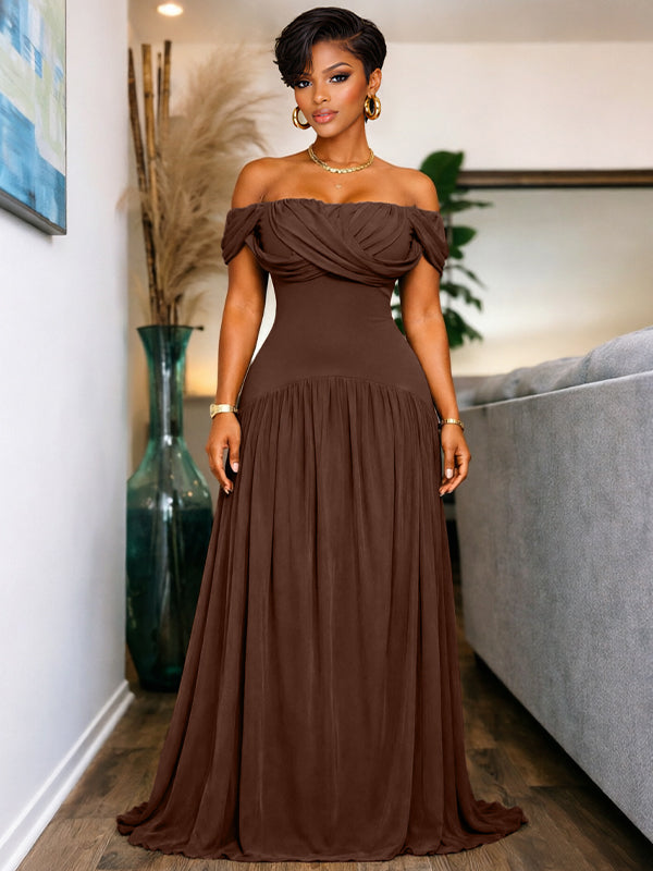 Off-Shoulder Maxi Dress