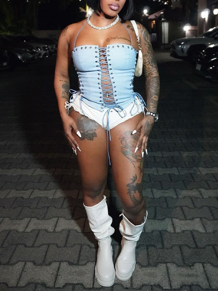 Lace-Up Corset Top