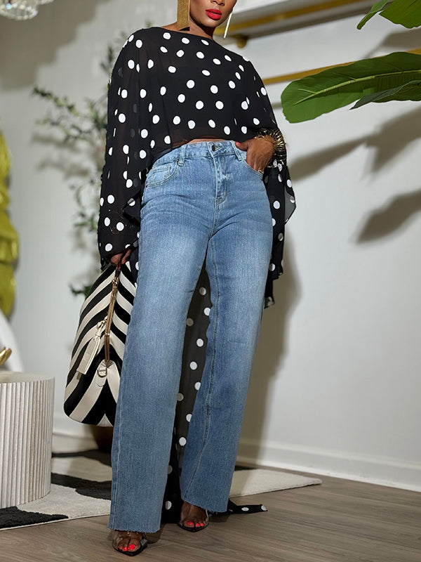 Dot Cape Tunic Top