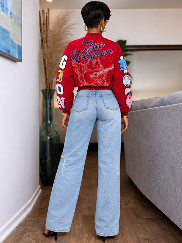 Printed Bomber Jacket