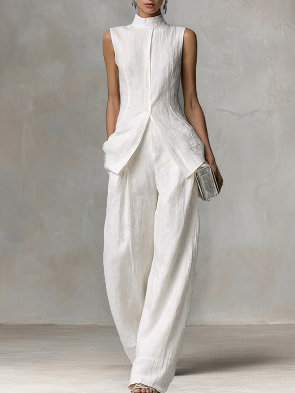 Sleeveless Shirt & Pants Set