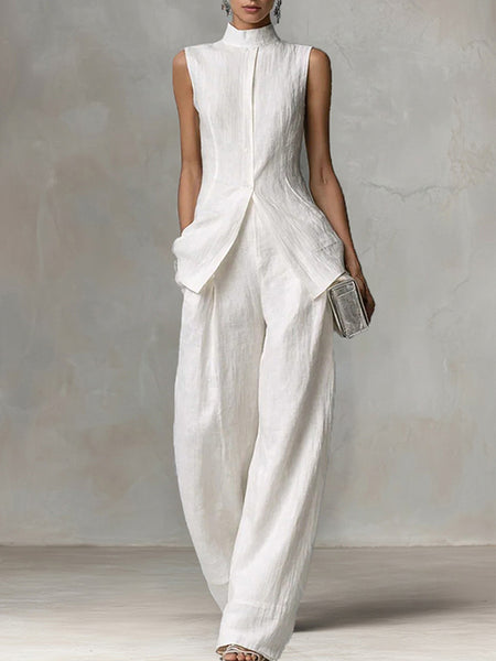 Sleeveless Shirt & Pants Set