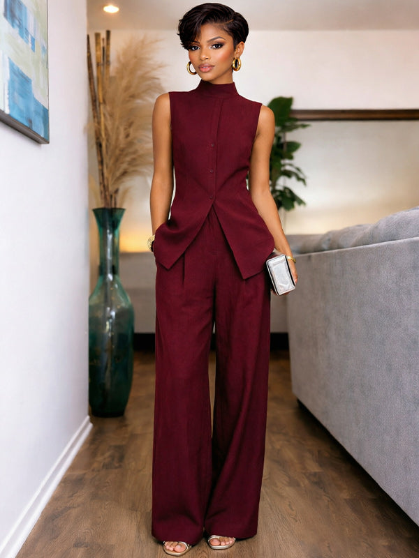 Sleeveless Shirt & Pants Set
