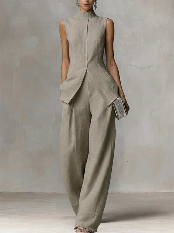 Sleeveless Shirt & Pants Set
