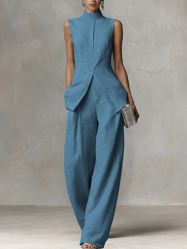 Sleeveless Shirt & Pants Set
