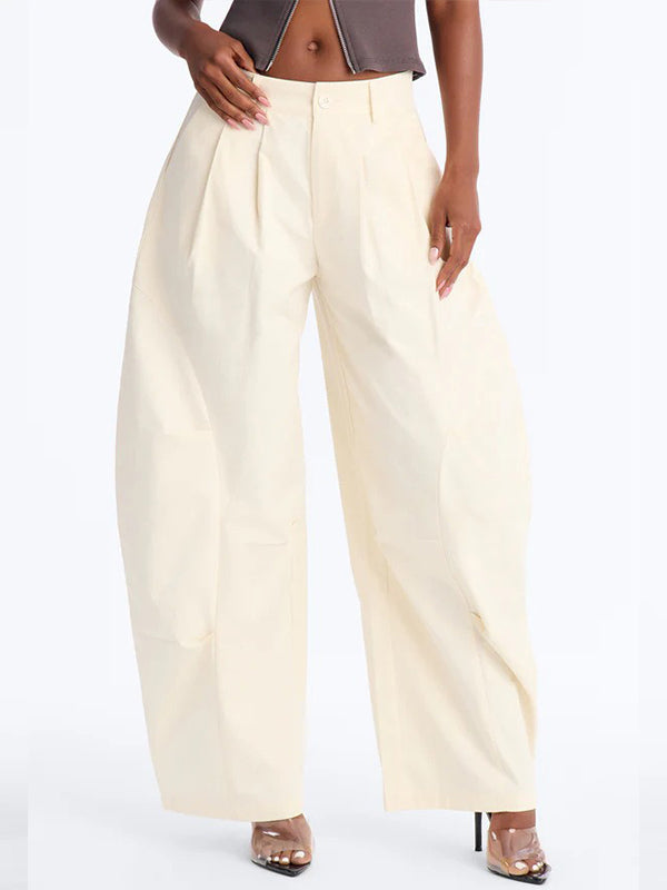 Solid Barrel Pants