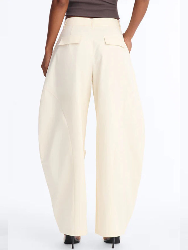 Solid Barrel Pants