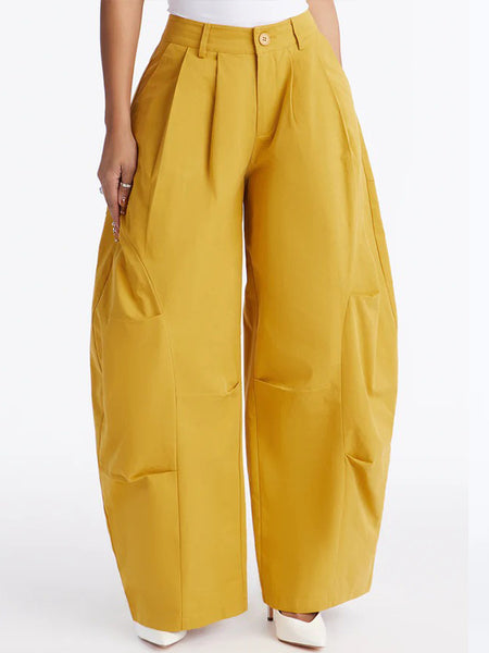Solid Barrel Pants