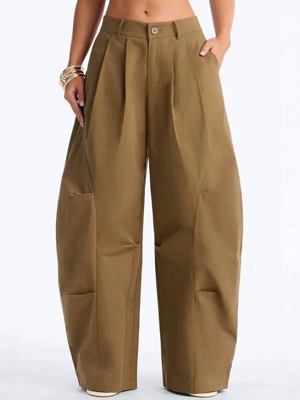 Solid Barrel Pants