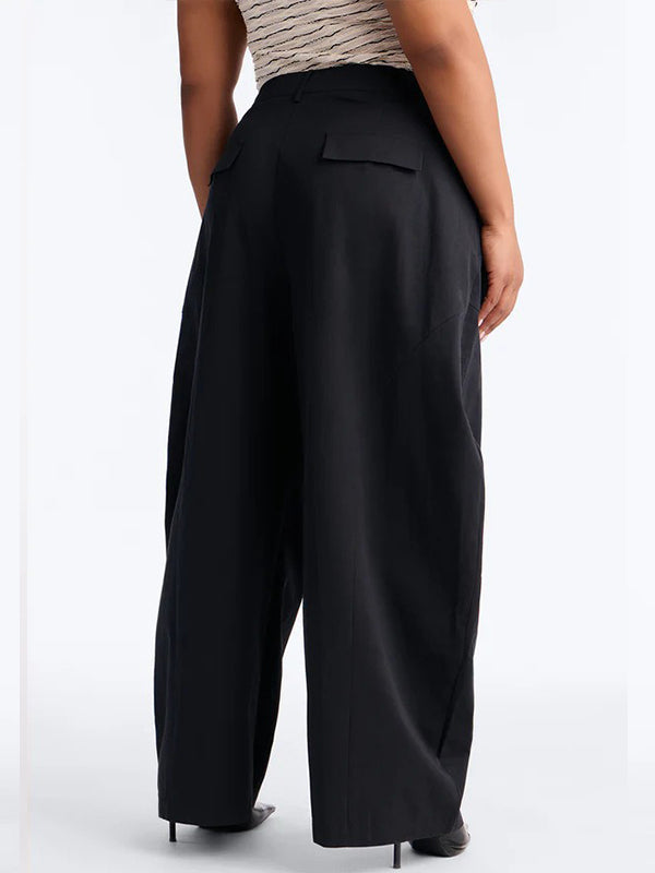 Solid Barrel Pants