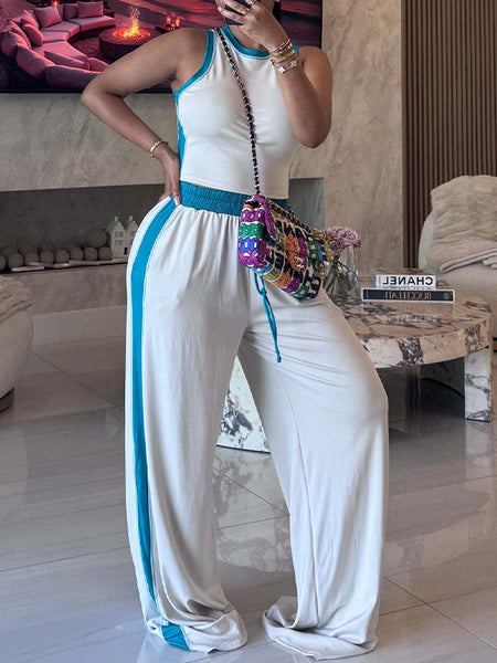 Piping Tank Top & Pants Set