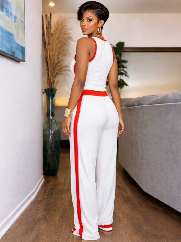 Piping Tank Top & Pants Set