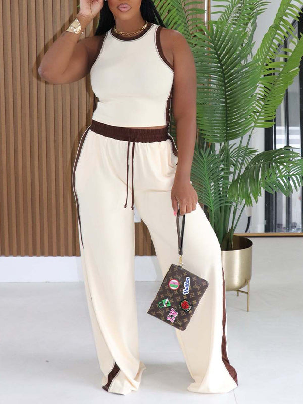 Piping Tank Top & Pants Set