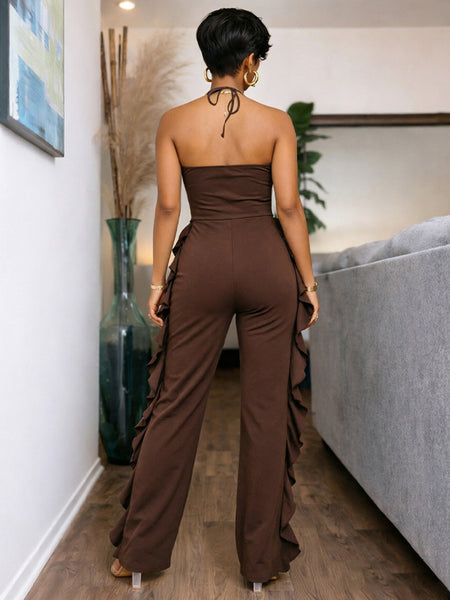 Ruffle Halter Jumpsuit