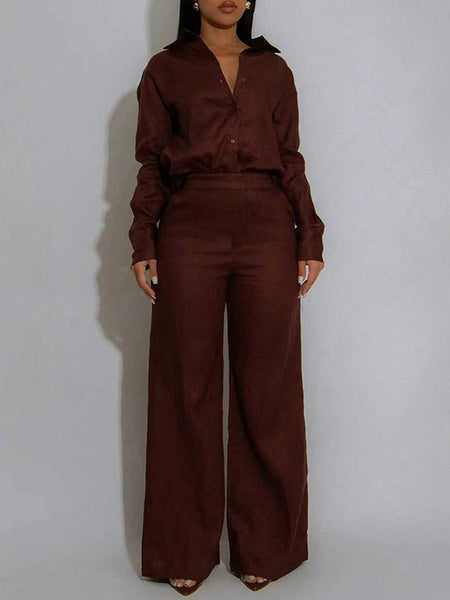 Solid Shirt & Pants Set