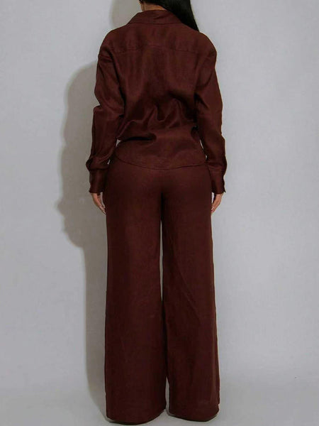 Solid Shirt & Pants Set