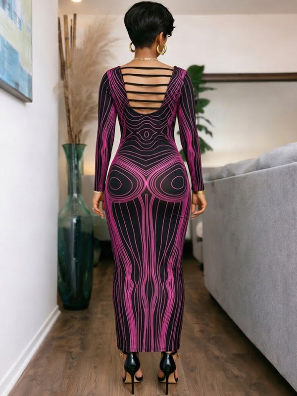 Printed Bodycon Dress