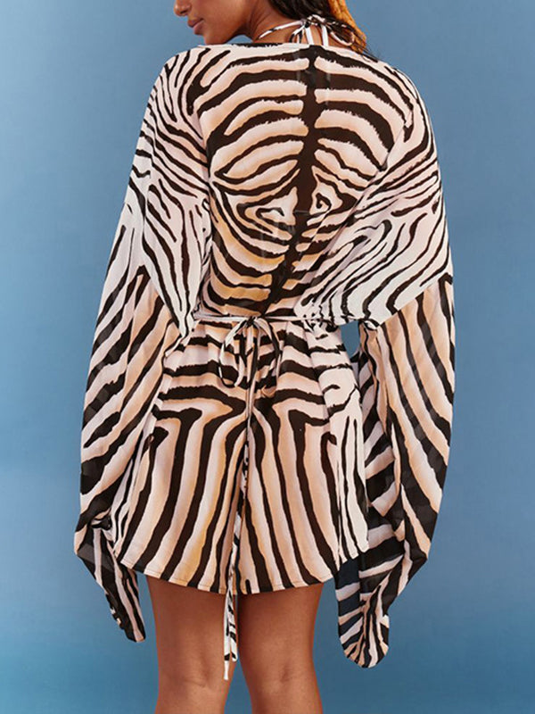 Printed Bell-Sleeve Dress