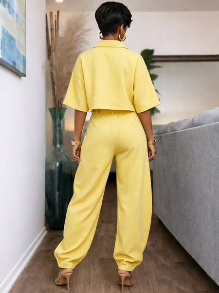 Solid Shirt & Pants Set