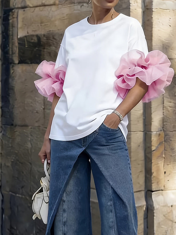 Ruffle Combo Tee