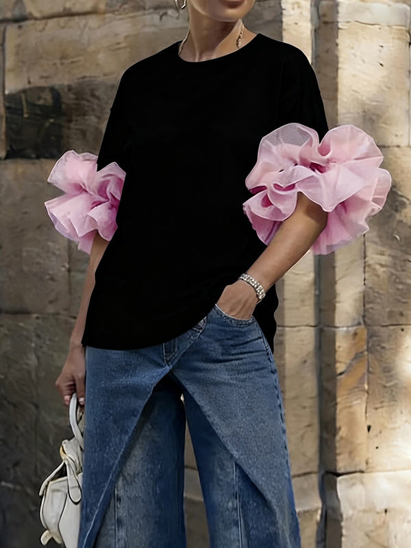 Ruffle Combo Tee