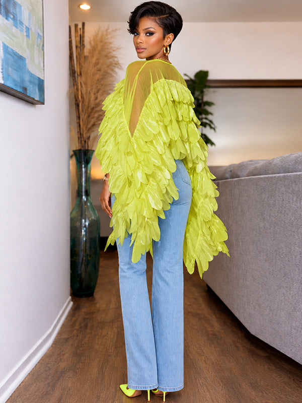 Boat-Neck Tiered Ruffle Top