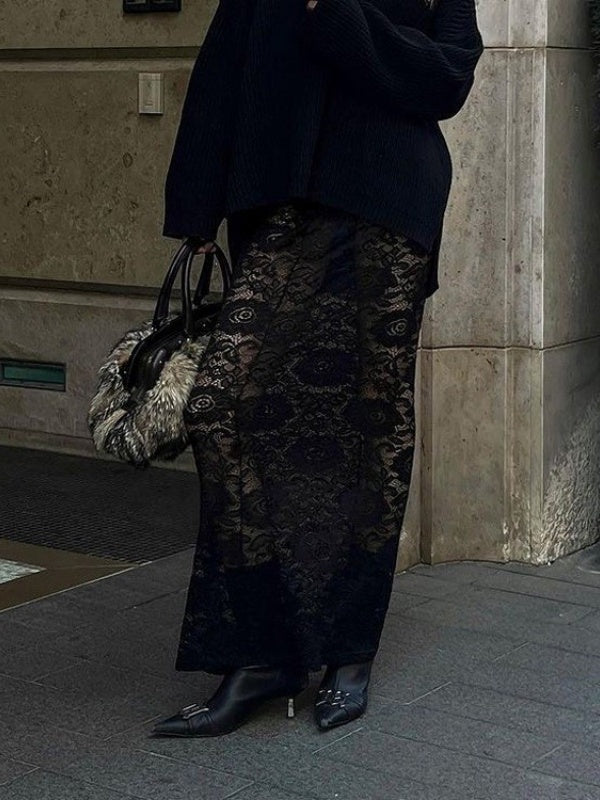 Lace Pencil Skirt