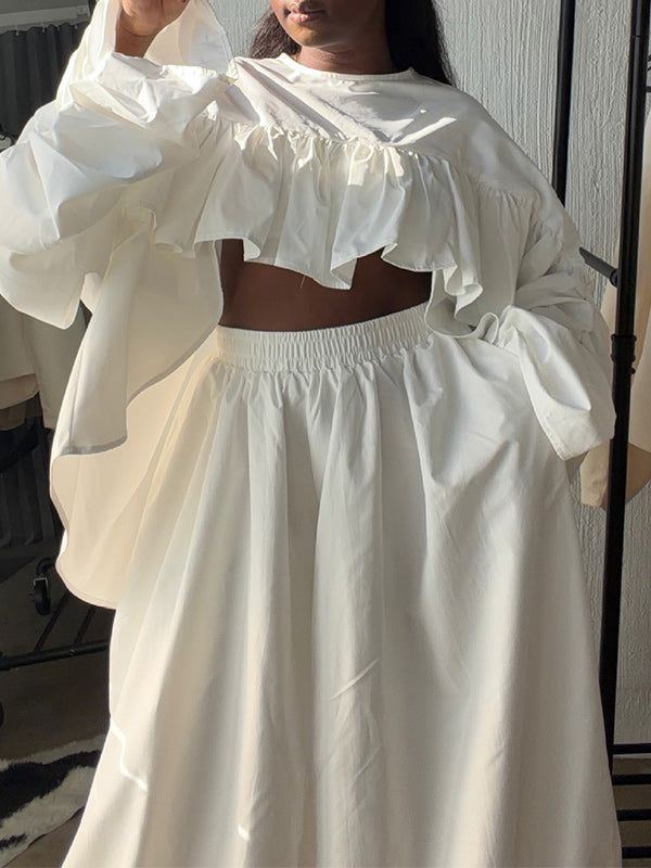 High-Low Ruffle Top