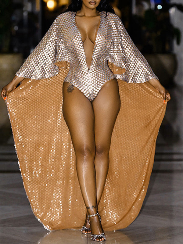 Sparkle Cape Bodysuit
