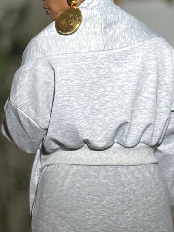Solid Cowl-Neck Sweatshirt