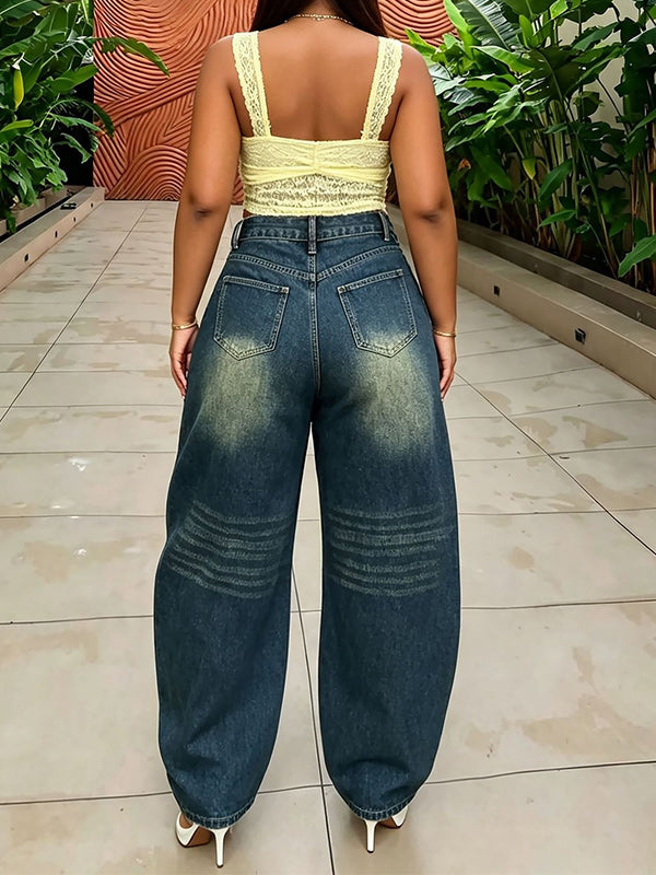 Ripped Wide-Leg Jeans