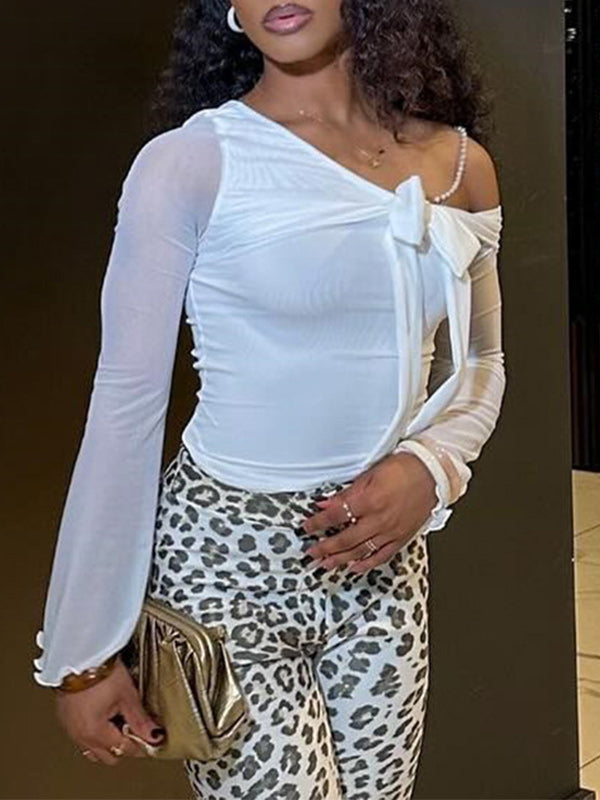 Boat-Neck Tied Top