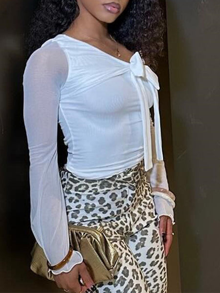 Boat-Neck Tied Top