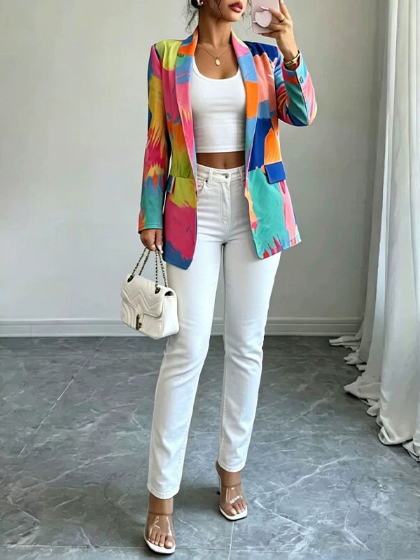 Multicolor Printed Blazer